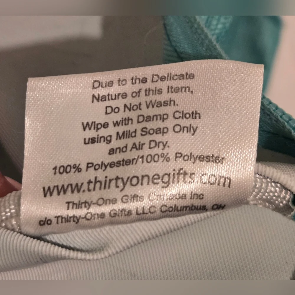 Thirty-One Teal Zip Pouch Organizer